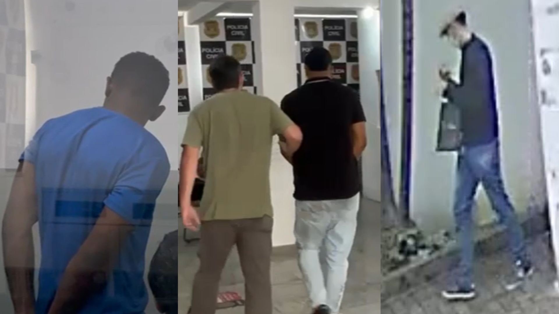 Suspeitos envolvidos no roubo a residência• Reprodução
