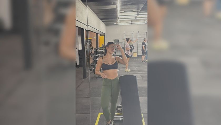 Roupa utilizada pela aluna na academia • Reprodução/Redes Sociais