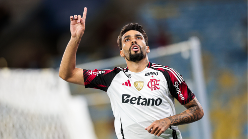 Paquetá celebra gol em Flamengo x Madureira, pela semifinal do Campeonato Carioca.