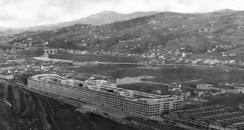 Fábrica de Lingotto em Turim, inaugurada em 1923 • Divulgação