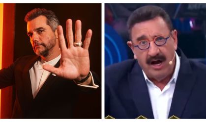 Wagner Moura durante cerimônia do Oscar (à esq.) e o apresentador do SBT Ratinho, durante sua fala crítica ao ator