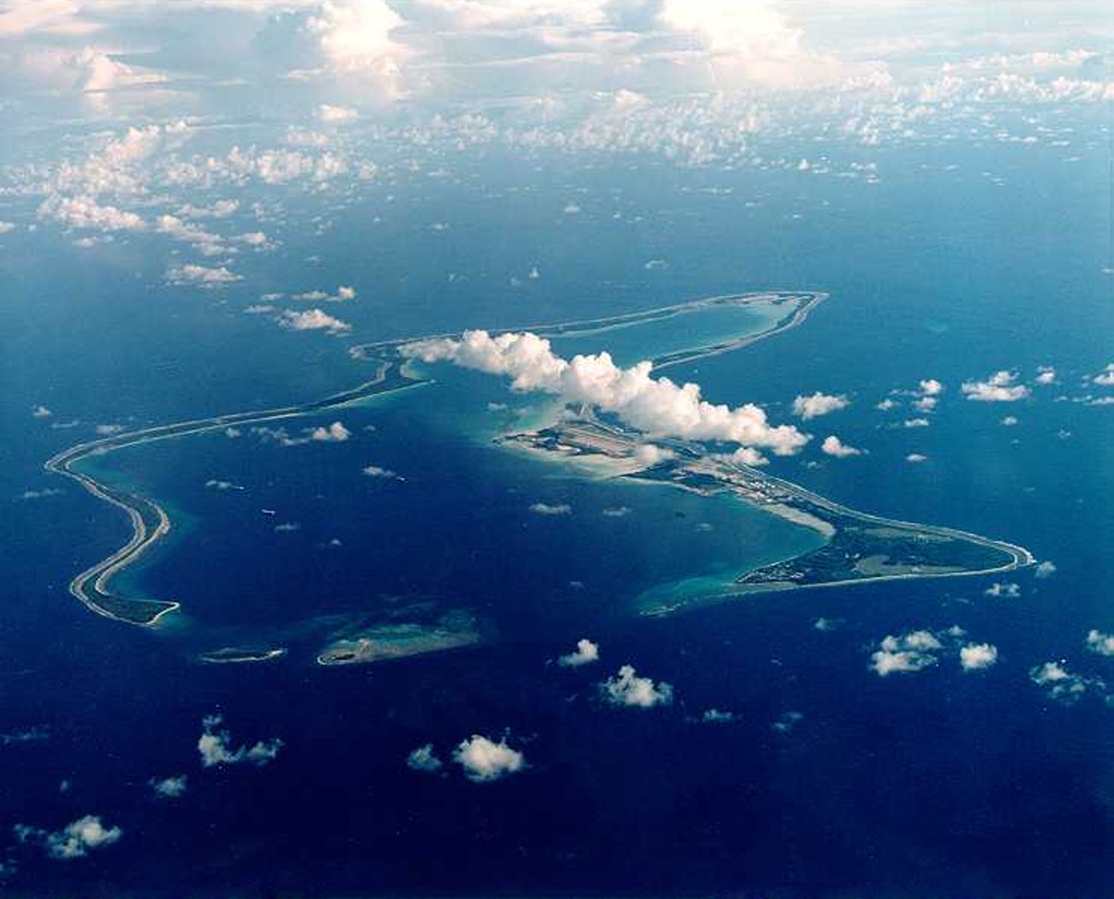 A ilha de Diego Garcia no arquipélago de Chagos