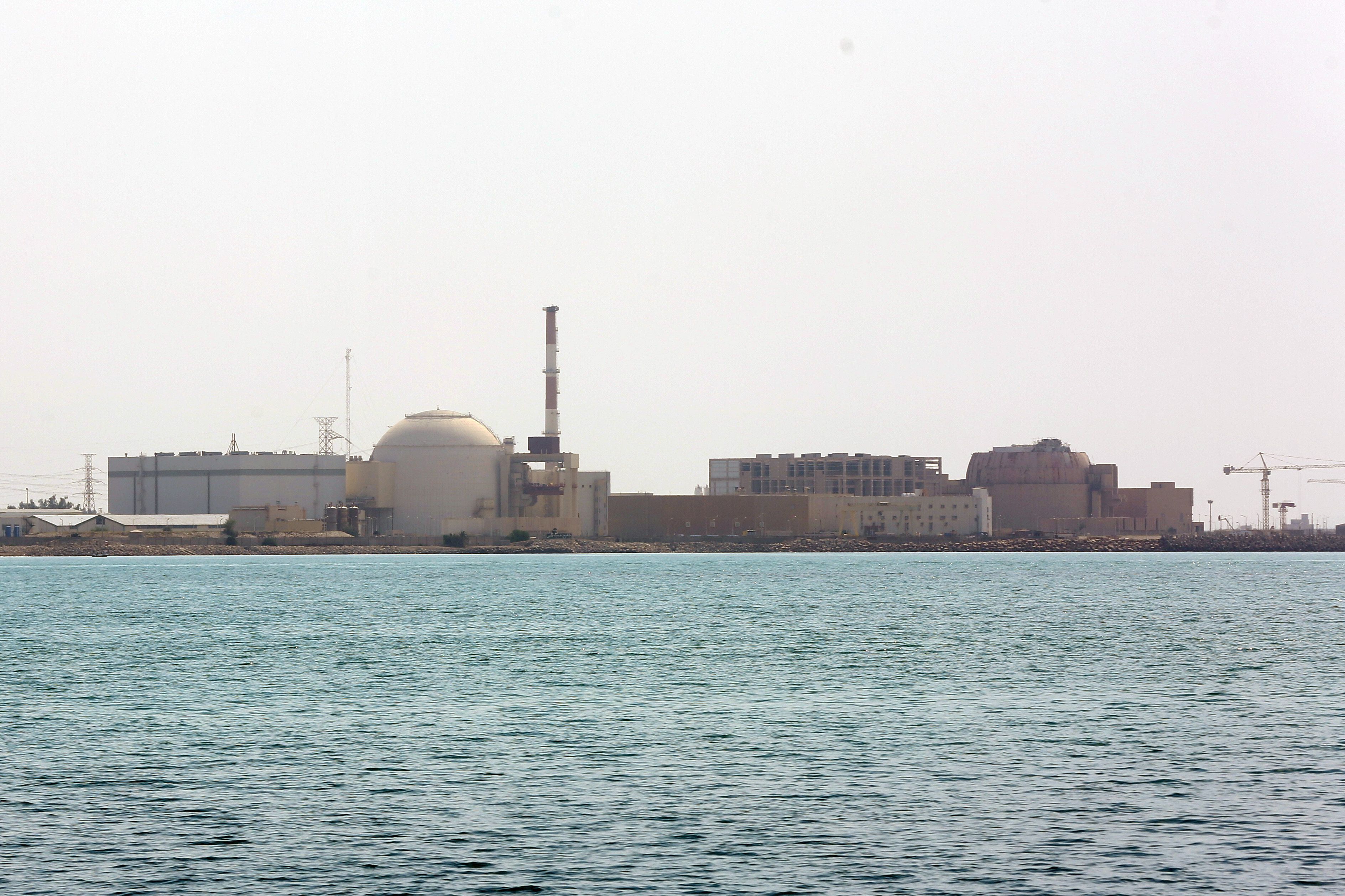 Vista da Usina Nuclear de Bushehr, Irã, em 28 de abril de 2024