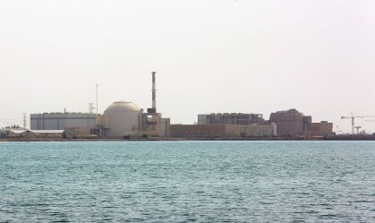Vista da Usina Nuclear de Bushehr, Irã, em 28 de abril de 2024