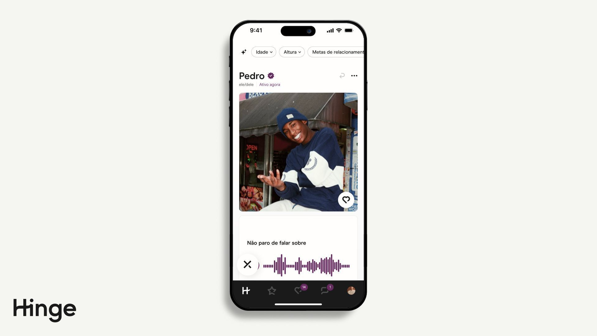 Hinge chegou ao Brasil em novembro de 2025 com a promessa de ter sido "feito para ser deletado"