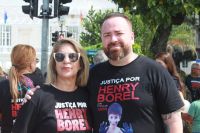 Mãe e filho de Eliza Samúdio participam de caminhada por Henry Borel no RJ