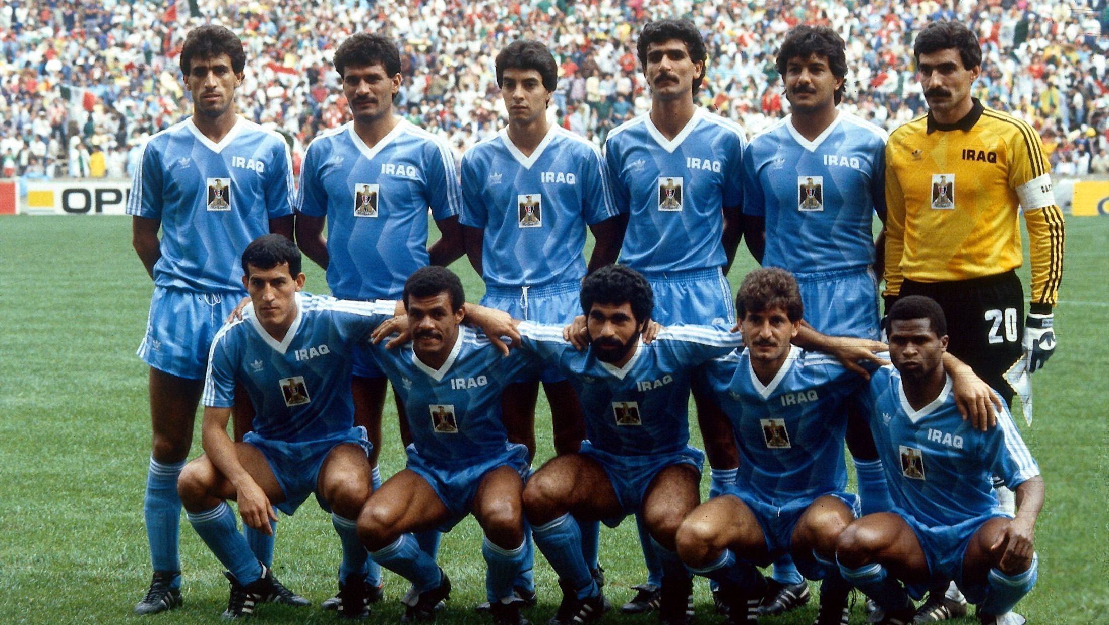 Iraque na partida contra o México, pela última rodada da fase de grupos da Copa de 1986