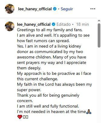 Perfil oficial de Lee Haney • Reprodução