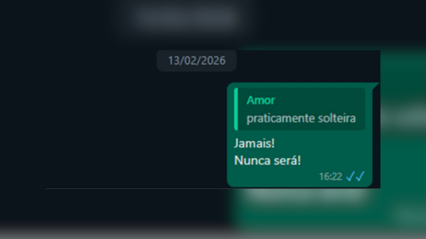 Mensagens foram trocadas no dia 13 de fevereiro • Reprodução