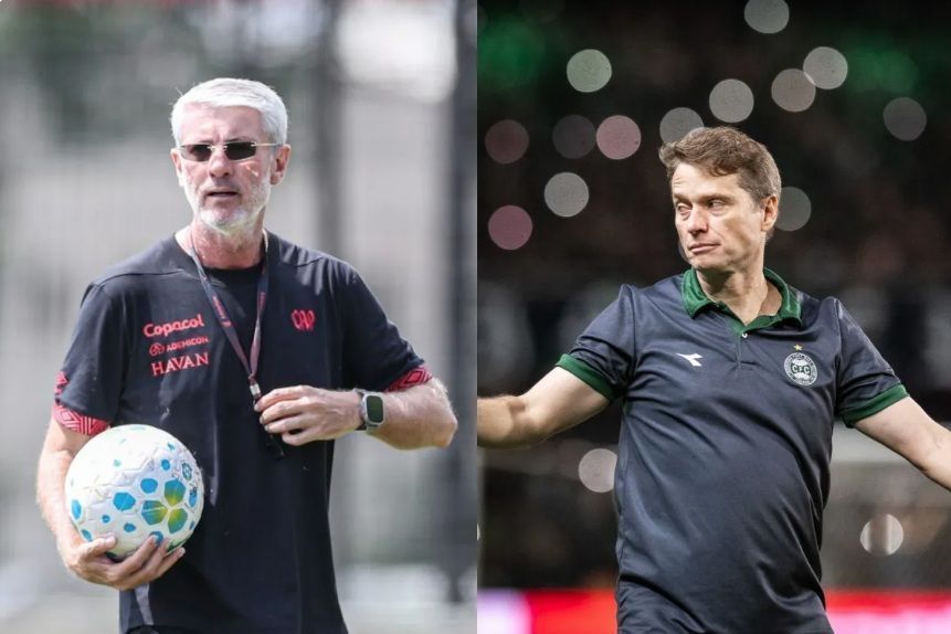 Odair Hellmann e Fernando Seabra, técnicos de Furacão e Coxa, respectivamente
