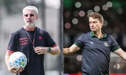 Odair Hellmann e Fernando Seabra, técnicos de Furacão e Coxa, respectivamente