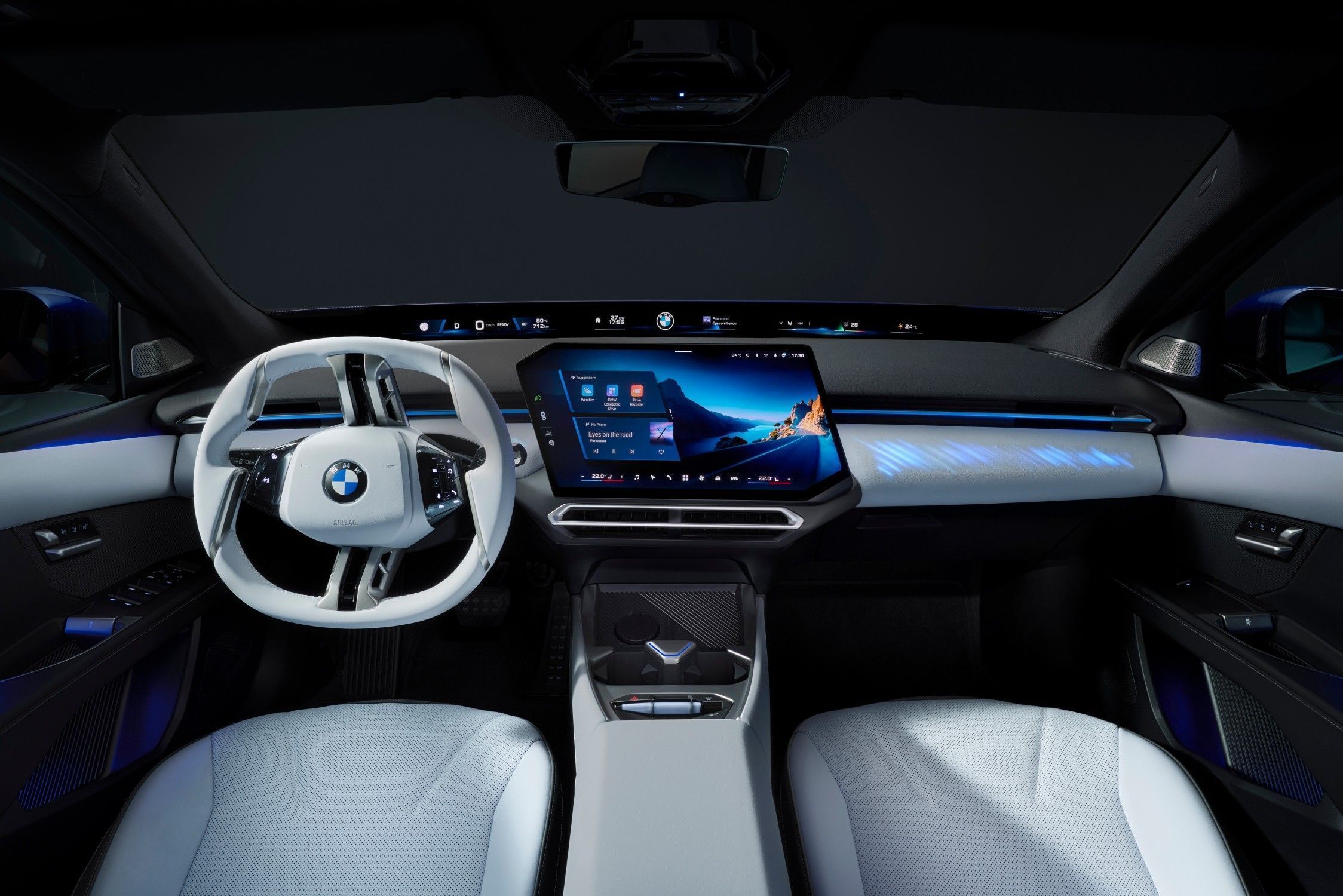 Interior do i3 tem novo BMW Panoramic iDrive • BMW/Divulgação