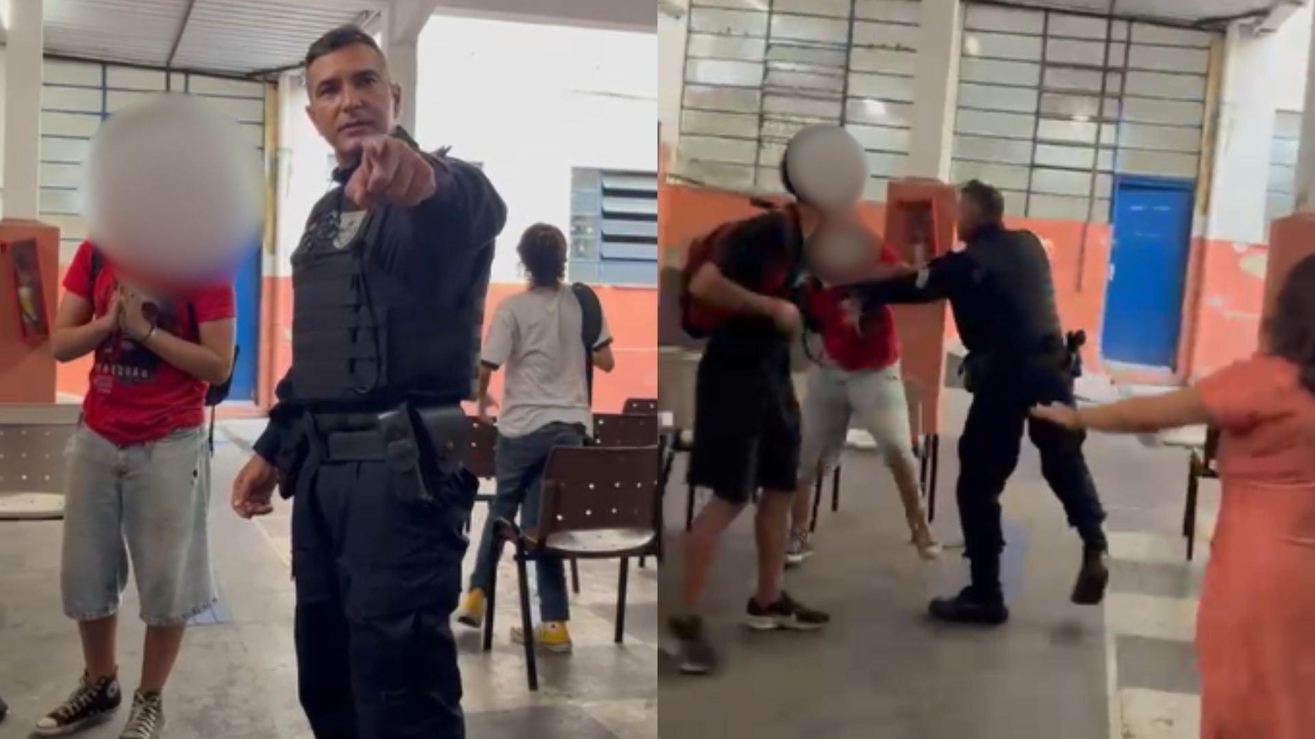 PM confusão escola