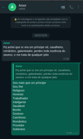 Mensagens apontam que Gisele teria se queixado de que Geraldo a "tratava de qualquer jeito" • Reprodução