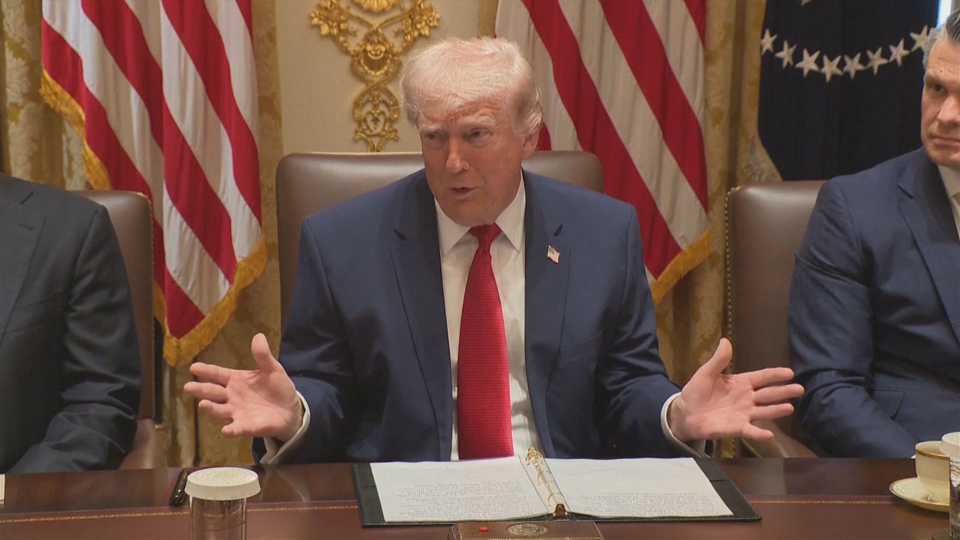Presidente dos Estados Unidos, Donald Trump, em discurso