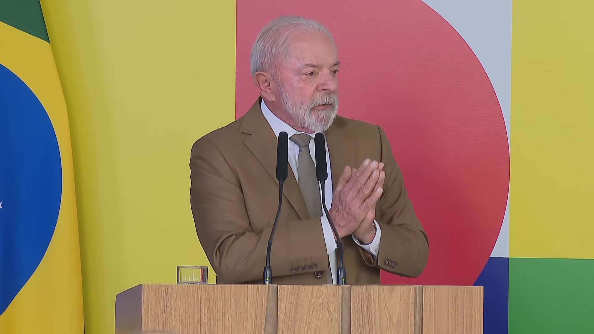 Na imagem, presidente Lula (PT) em pronunciamento.