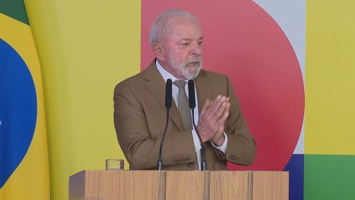 Na imagem, presidente Lula (PT) em pronunciamento.