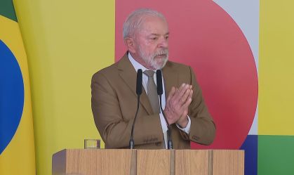 Na imagem, presidente Lula (PT) em pronunciamento.