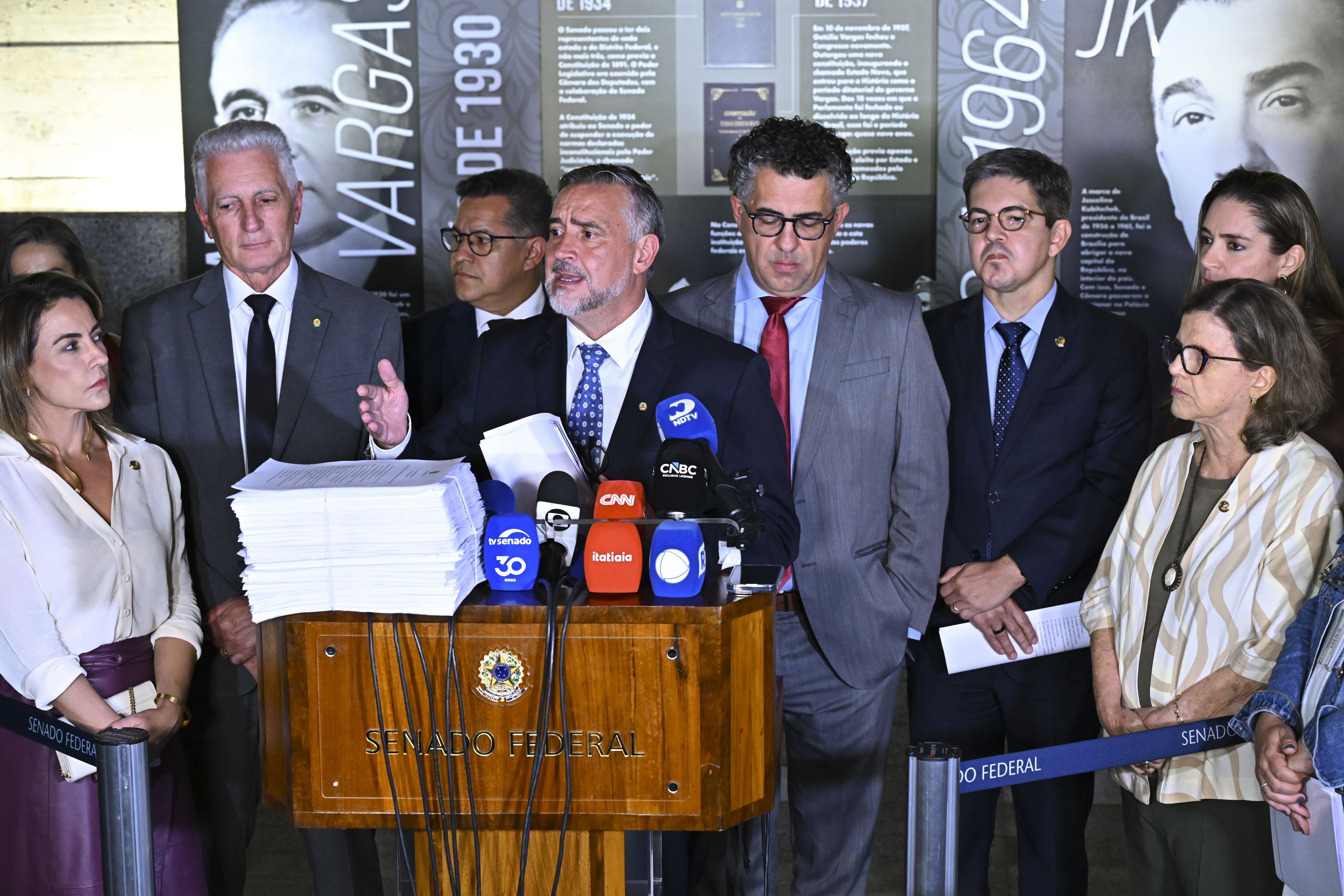 Base aliada do governo apresenta relatório alternativo à CPMI do INSS • Foto: Jefferson Rudy/Agência Senado