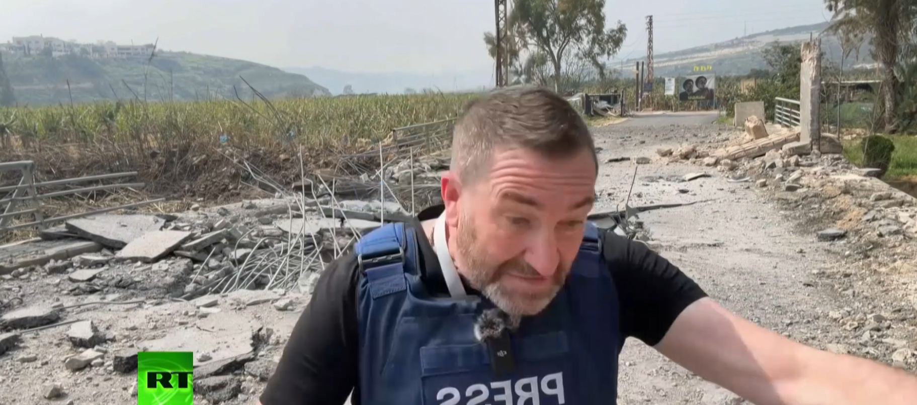 Repórter escapa de míssil israelense no Líbano