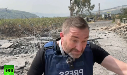Repórter escapa de míssil israelense no Líbano