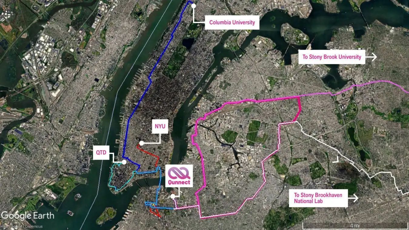 mapa-de-satélite-mostrando-rede-quântica-GothamQ-da-Qunnect-em-Nova-York