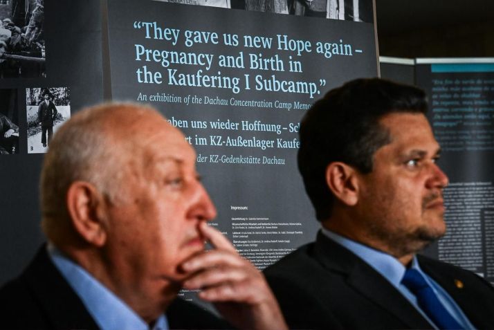 George Legmann, přeživší holocaustu narozený v německém koncentračním táboře, a předseda Senátu Davi Alcolumbre (União-AP) • Foto: Pedro Gontijo/Předsednictví Senátu