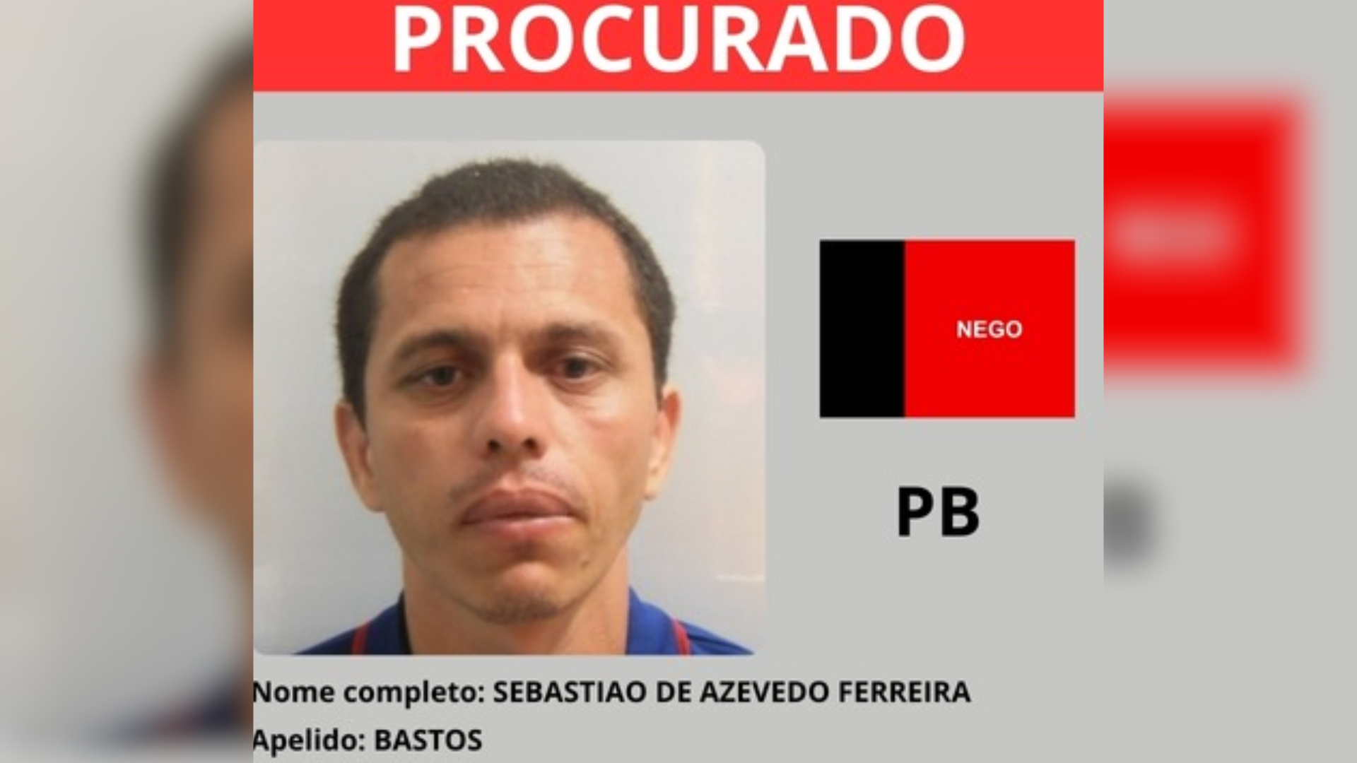 De acordo com a PF, Bastos responde a processo que tramita na 7ª Vara Criminal da Comarca de João Pessoa e é apontado como um dos principais fornecedores de drogas para a facção criminosa Okaida