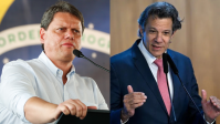 Veritá: Tarcísio aparece à frente com 55%, contra 37% de Haddad