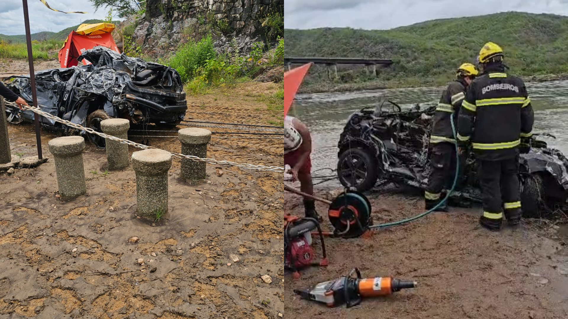 Mulher morre e marido desaparece após pista ceder com chuva intensa no Sertão de AL