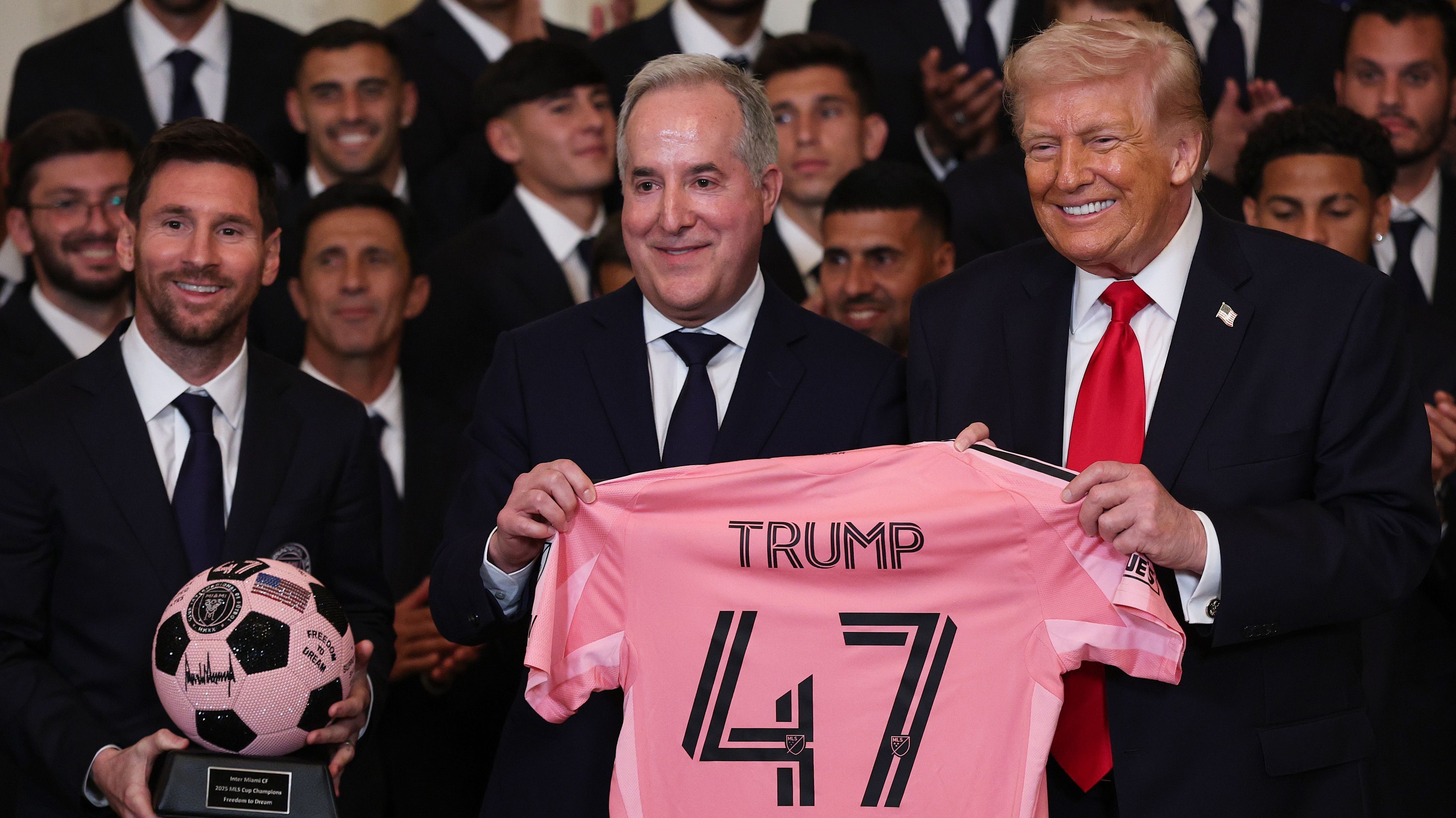 Messi e Trump se encontram na Casa Branca