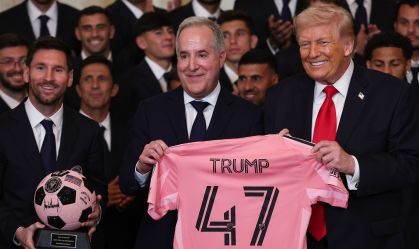 Messi e Trump se encontram na Casa Branca