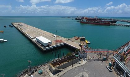 vista aérea do Terminal de Regaseificação de GNL