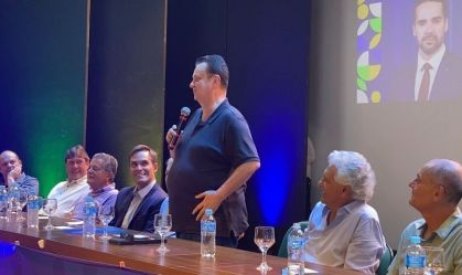 Gilberto Kassab, presidente nacional do PSD, durante evento no interior paulista