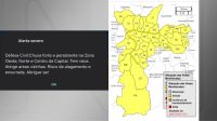 Uma frente fria que avança pelo Sudeste do Bras