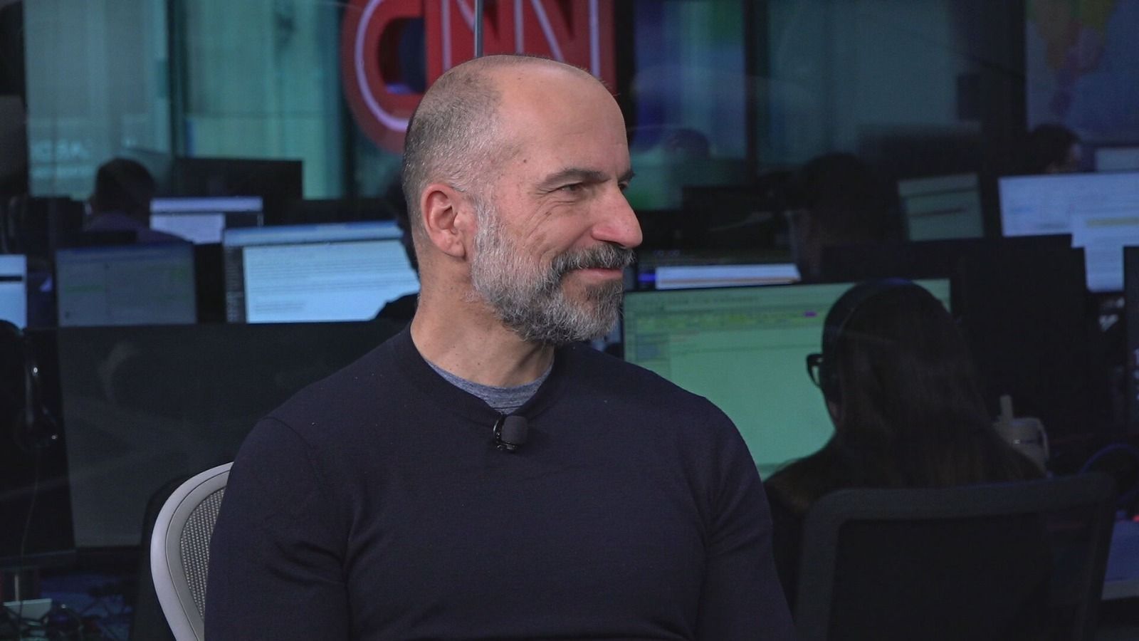 Dara Khosrowshahi, CEO global da Uber, em entrevista ao CNN Money