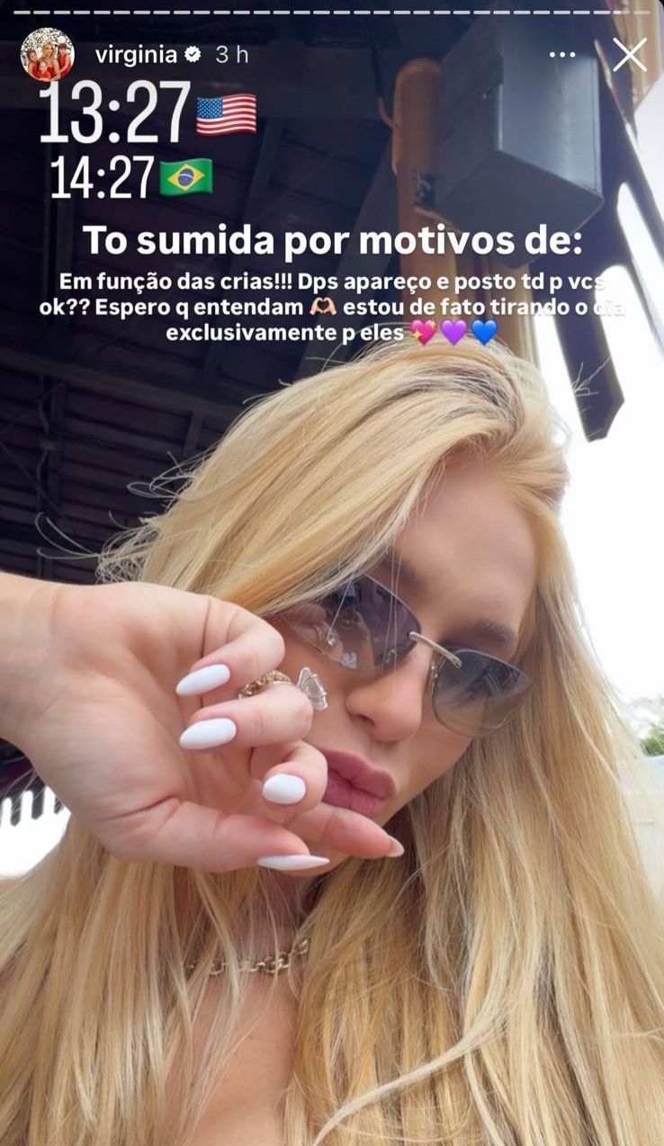 Influenciadora tirou o dia para curtir com os filhos • Virginia / Instagram