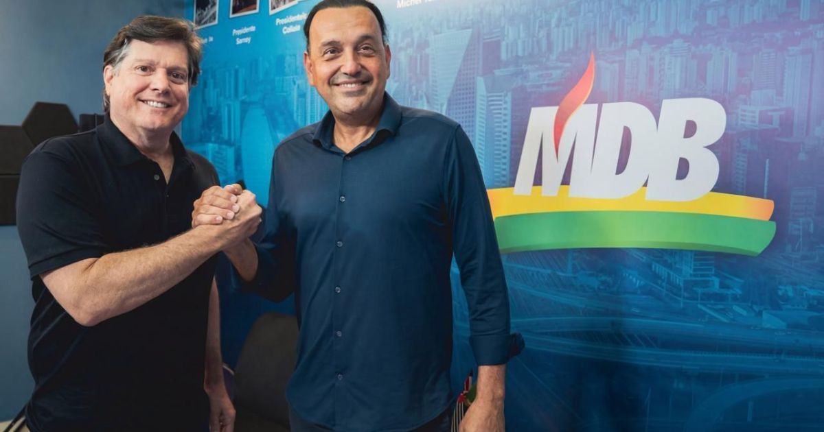 Vice de Tarcísio se filia ao MDB em meio à definição de chapa à reeleição