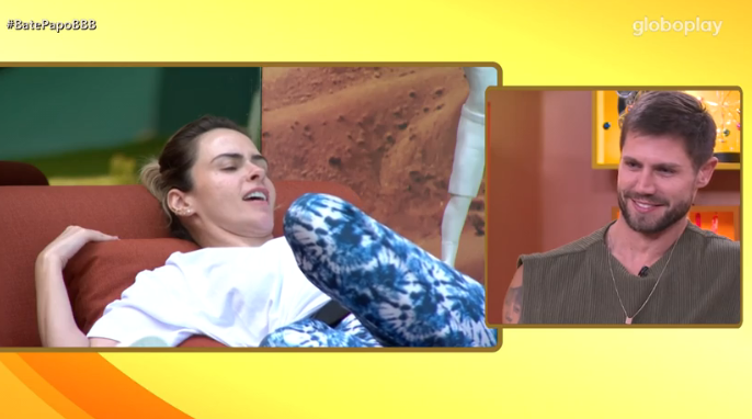 Ana Paula Renault e Jonas Sulzbach tiveram vários momentos de flerte no BBB 26 • Reprodução/Globoplay