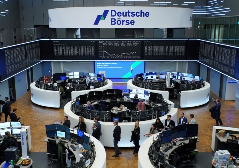 Bolsa de valores de Frankfurt, na Alemanha, em 20 de janeiro de 2026