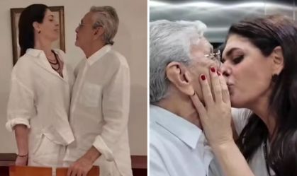 Caetano Veloso celebra 57 anos de Paula Lavigne