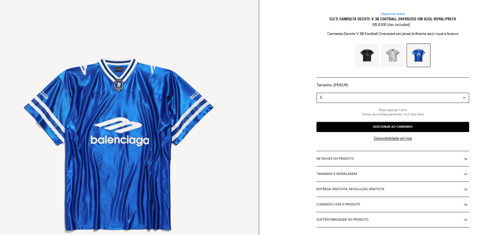 Camisa Balenciaga usada por Virginia • Reprodução