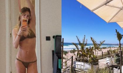 Imagem de destaque do post: Carol Dieckmmann posa de biquíni antes de ir à praia em Portugal