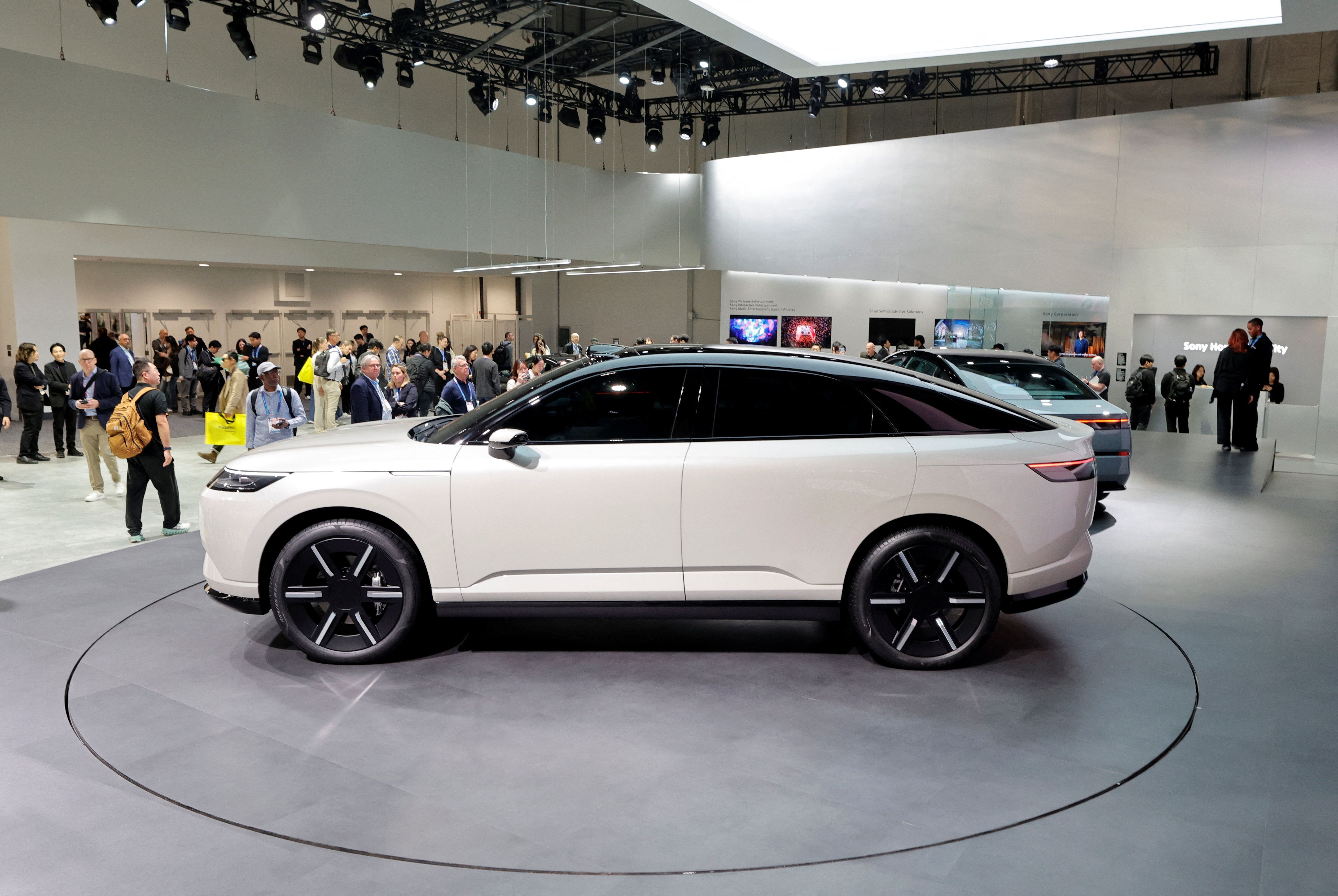 Carro elétrico Afeela da Sony-Honda em exposição na CES 2026