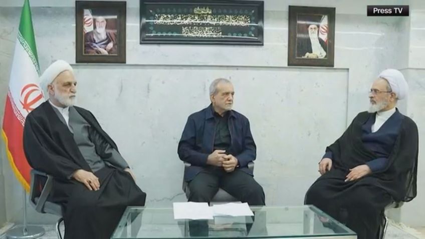 Irã divulga imagens do novo Conselho de Liderança após morte de Khamenei • Crédito: TV Press