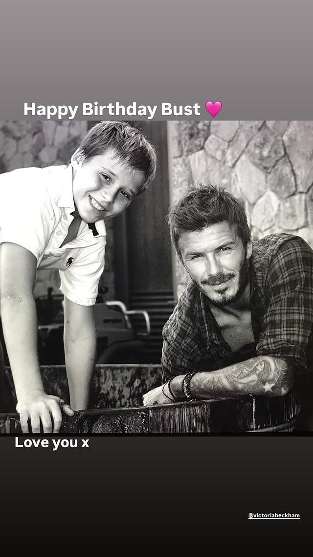 David Beckham mandou recado nas redes sociais no aniversário de Brooklyn • Reprodução/Instagram