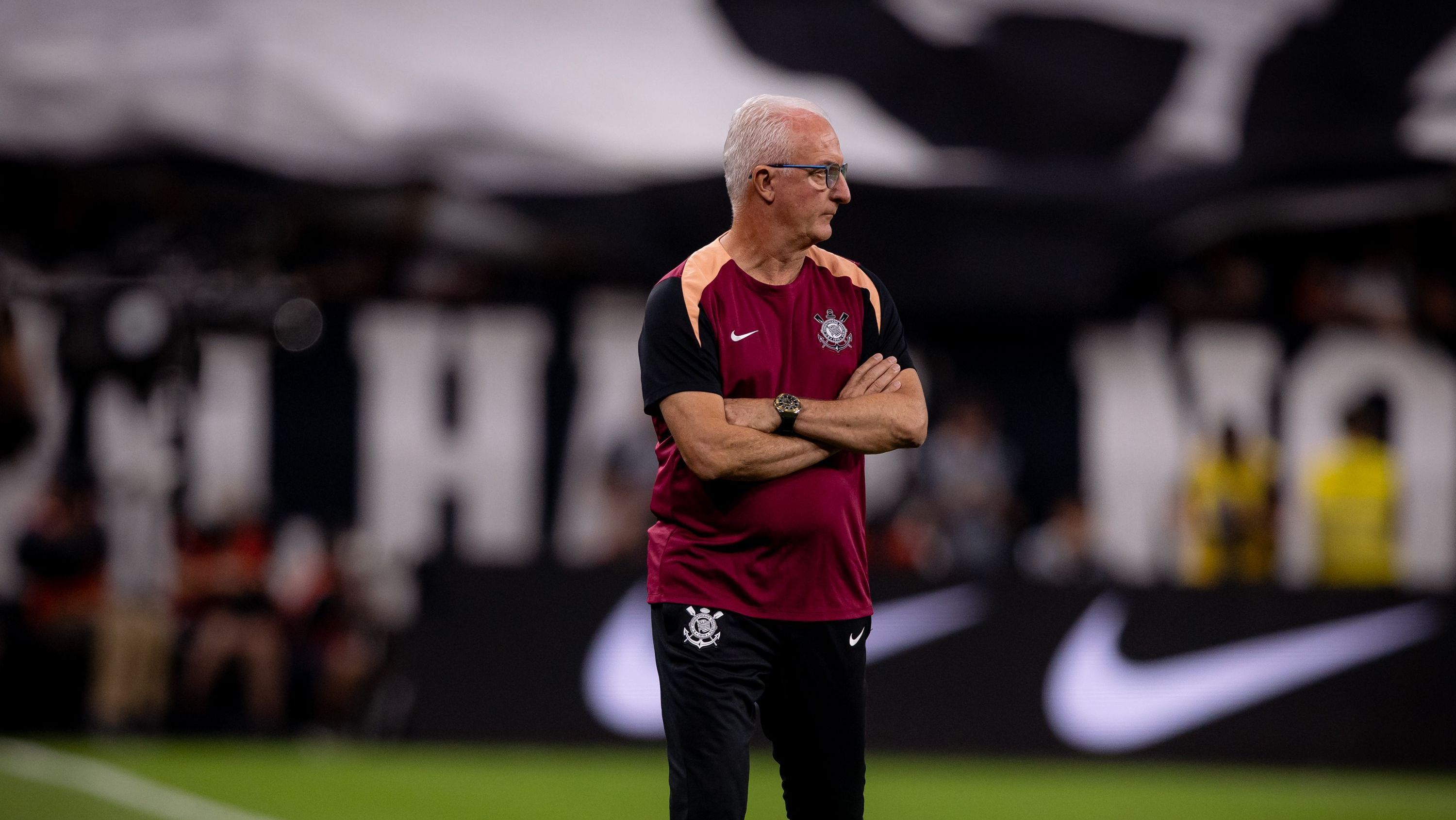 Dorival Jr. durante Corinthians x Flamengo pelo Brasileirão