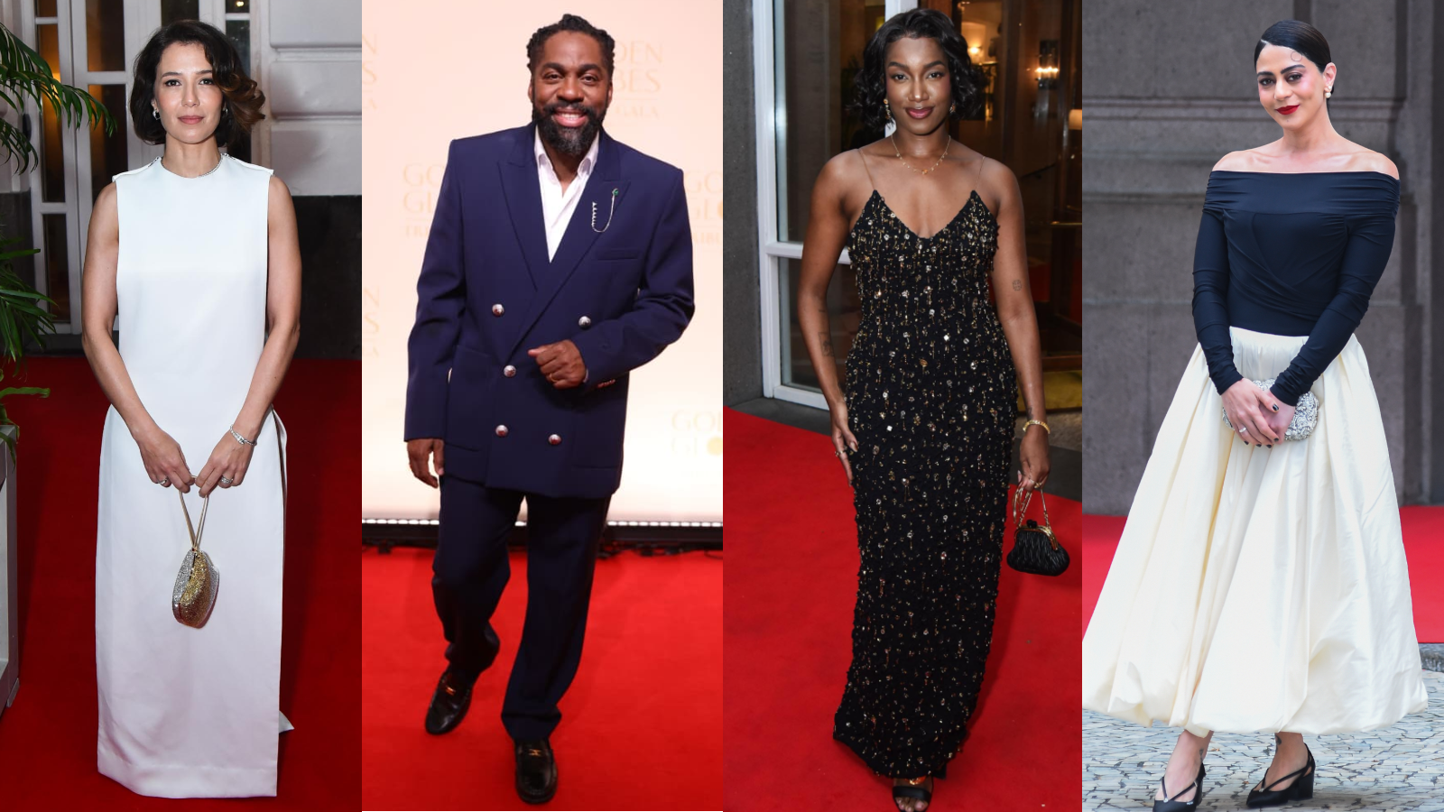 Famosos no evento do Globo de Ouro no Brasil, em 2026