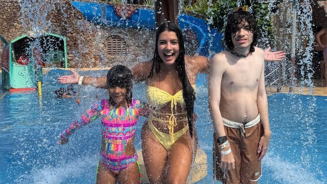 Fernanda Bande está viajando pelo nordeste com os filhos