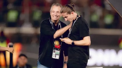 Filipe Luís e Bap após a conquista da Libertadores
